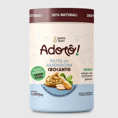 PASTA DE AMENDOIM CROCANTE 1KG - SANTO ÓLEO
